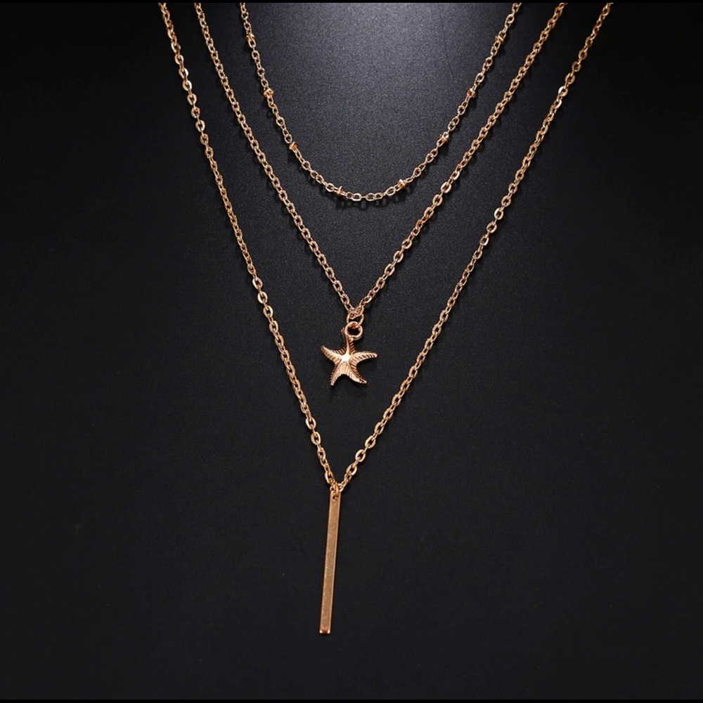 Starfish Layered Necklace - Picture 2 of 2